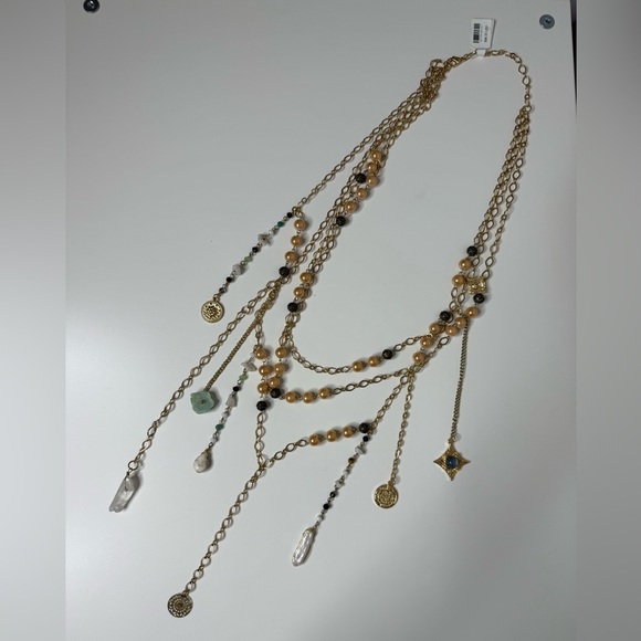 Free People X Ariana Ost - Lotus Belly Chain (or Necklace) in Hazey - NWT - Picture 4 of 8